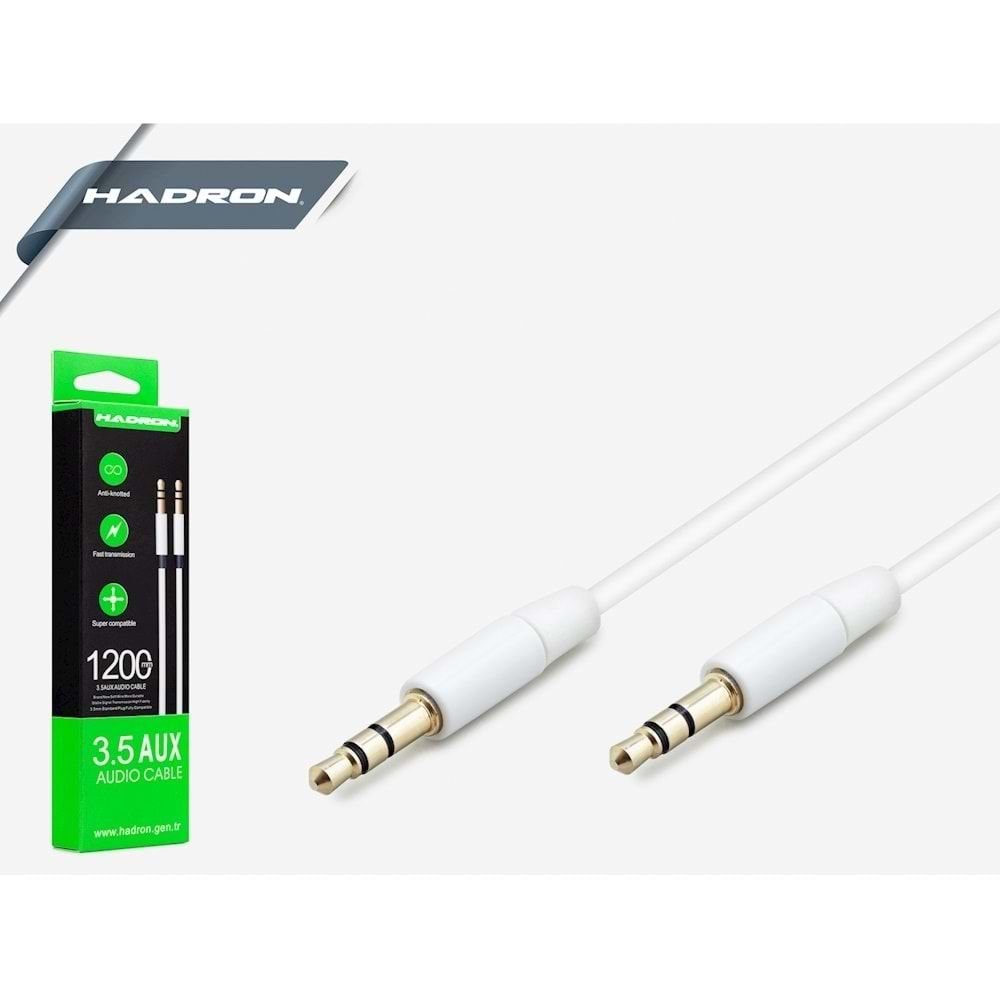 HADRON HD4308B/3000 AUX KABLO 1.2MT BEYAZ