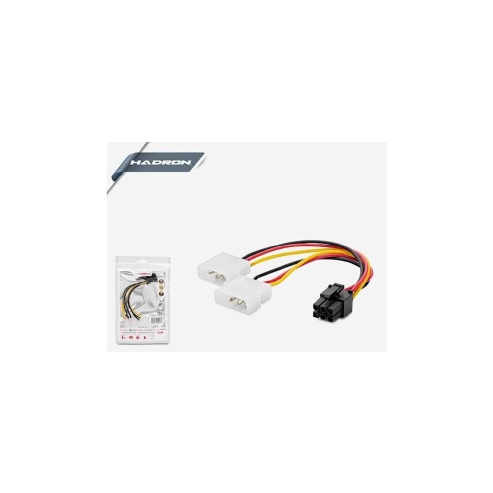HADRON HD4536 6PİN EKRAN KARTI KABLOSU 2*4PIN TO 6PIN 12V