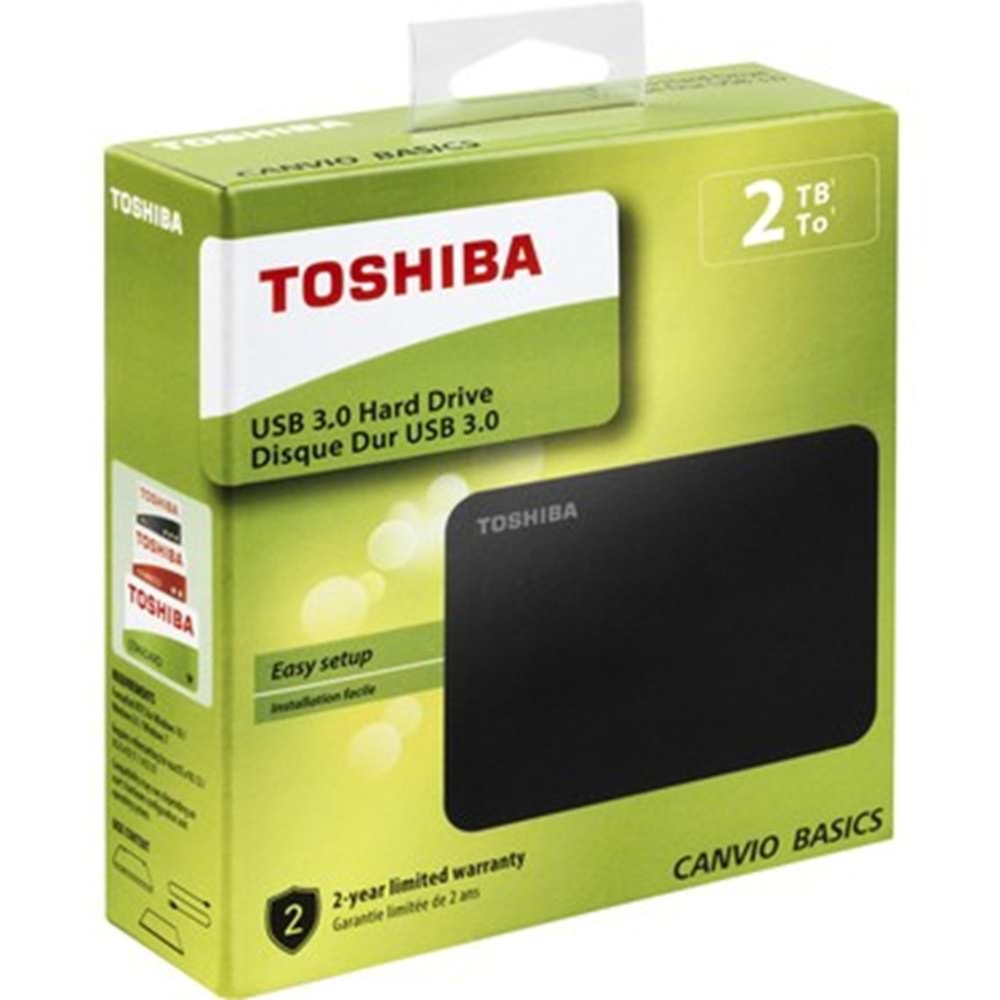 Toshiba Canvio Basics 2 TB HDTB420EK3AA 2.5'' USB 3.0 Taşınabilir Disk