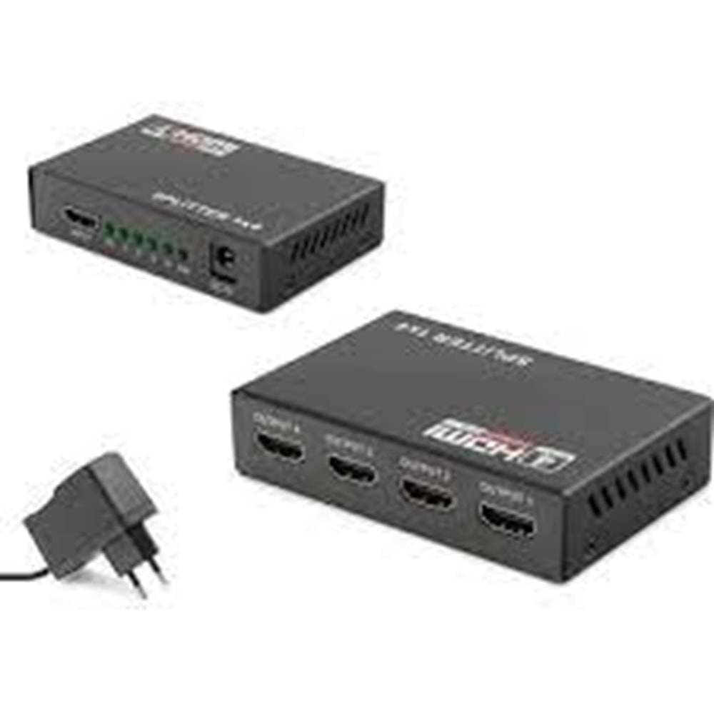 HADRON HDX1286(205K) SPLITTER HDMI 1.4V 1080P 3D 1 GİRİŞ 4 ÇIKIŞ
