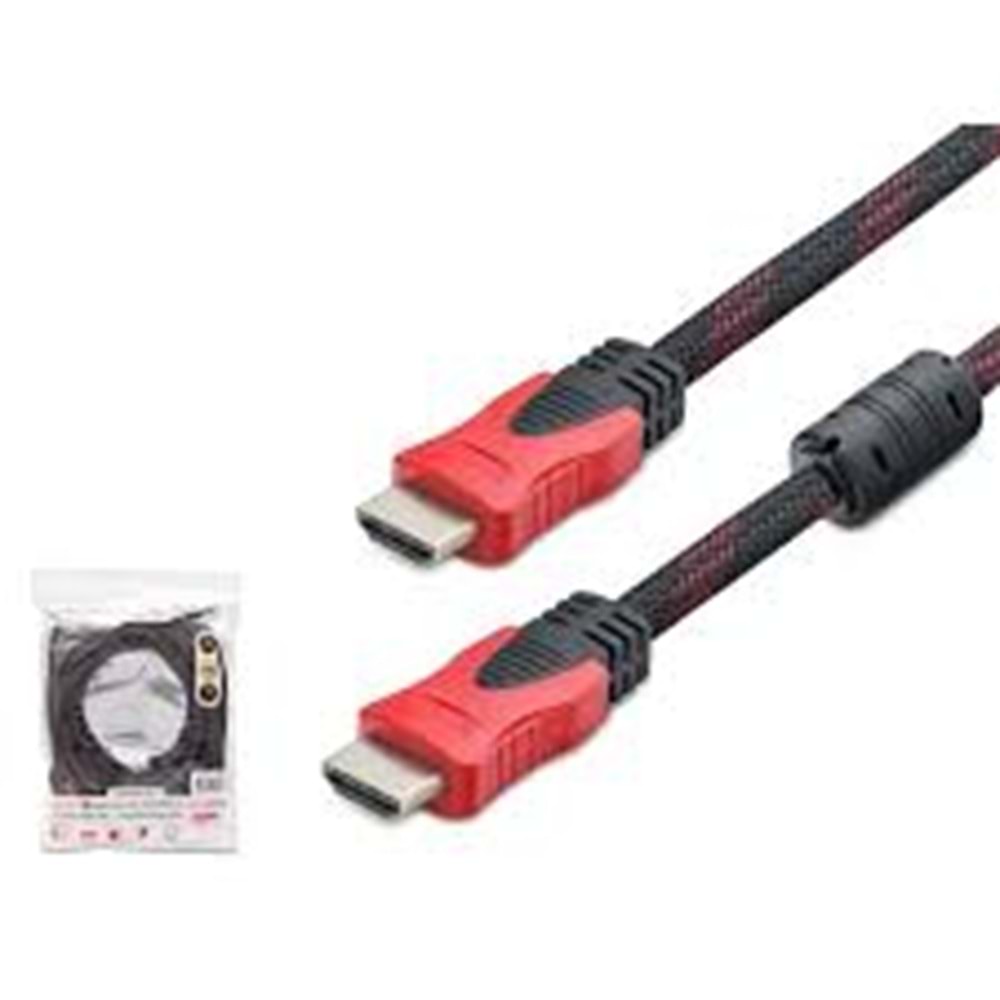 HADRON HDX2017 HDMI (M) TO HDMI (M) KABLO ÖRGÜLÜ 10M SİYAH