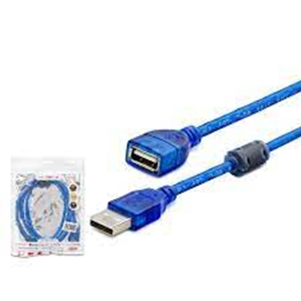 HADRON HDX7535 KABLO USB UZATMA 3MT TRANSPARENT
