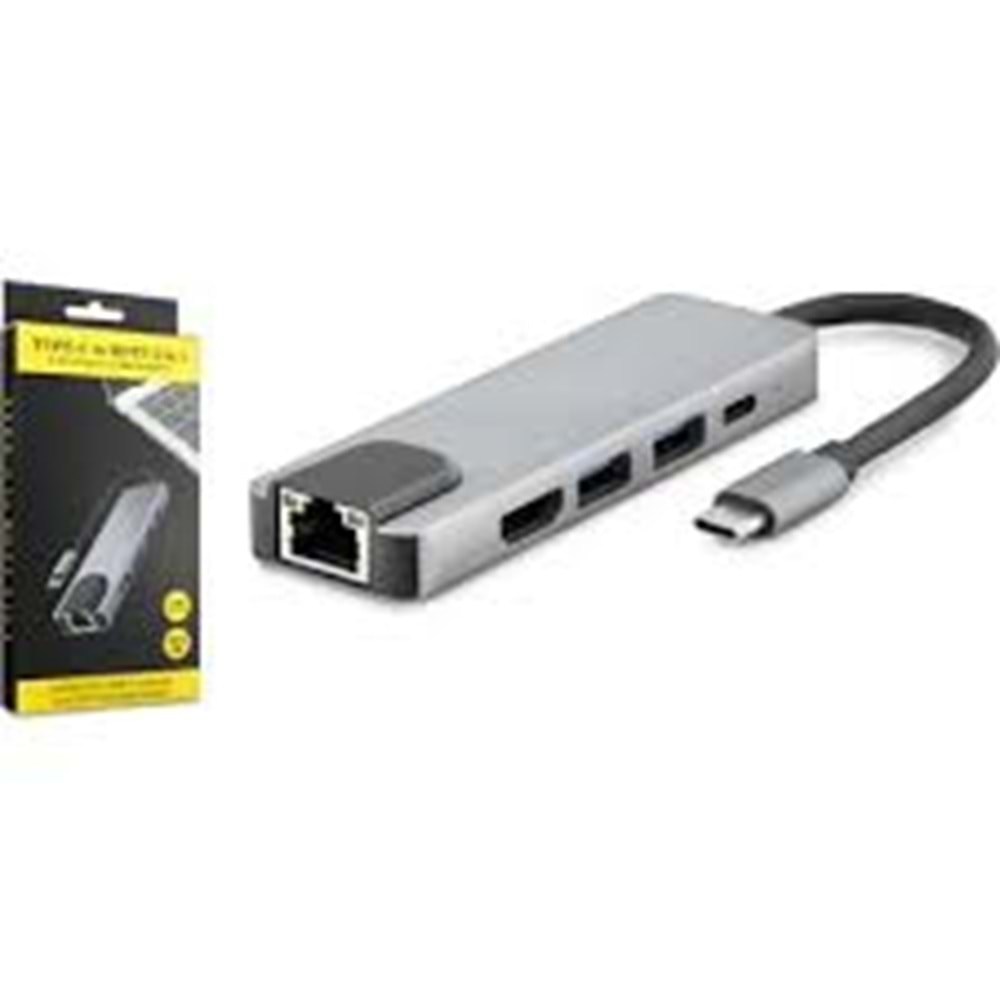 HADRON HDX7831 TYPE-C TO HDMI + 2USB3.0 + ETHERNET + TYPE-C