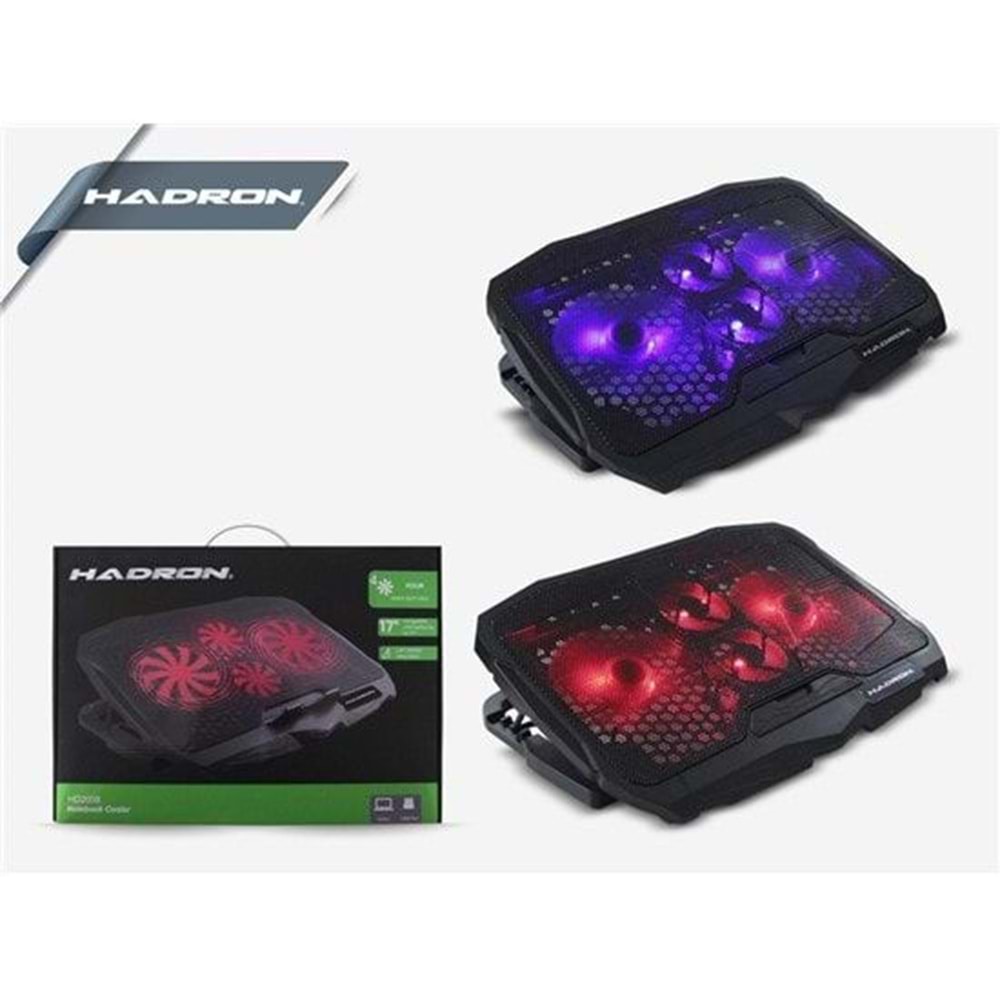 HADRON NOTEBOOK SOĞUTUCU HR2008 LEDLİ 4 FANLI