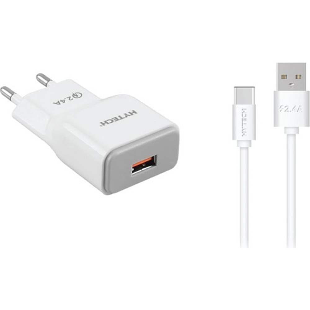 Hytech HY-XQ34 Type-C QC 3.0 Quick Charge 2.4A 5V/9V/12V Kablo + Ev Şarj Adaptör