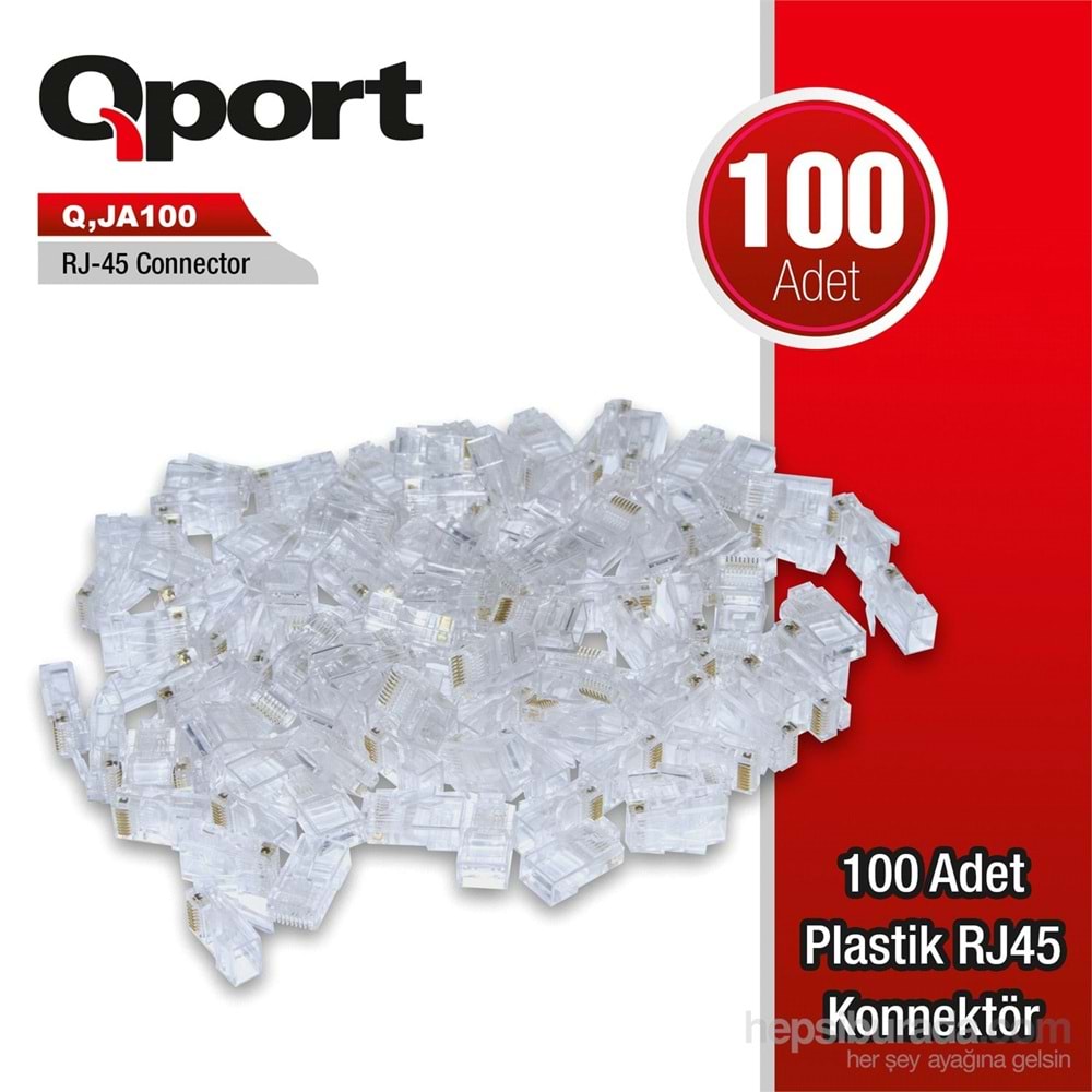 QPORT Q-JA100 CAT5 100 LÜK RJ-45 JACK