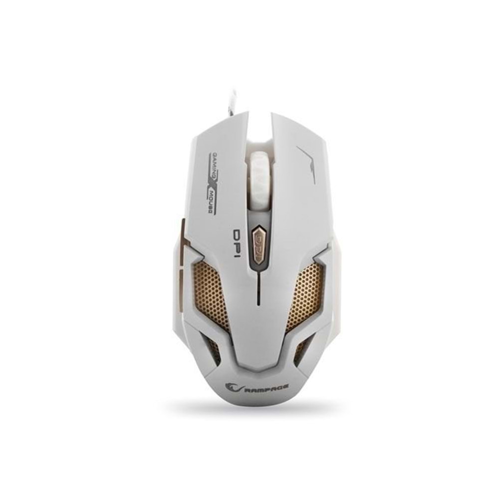 Everest Rampage SMX-R1 Beyaz 4000 Dpi Makrolu Oyuncu Mouse