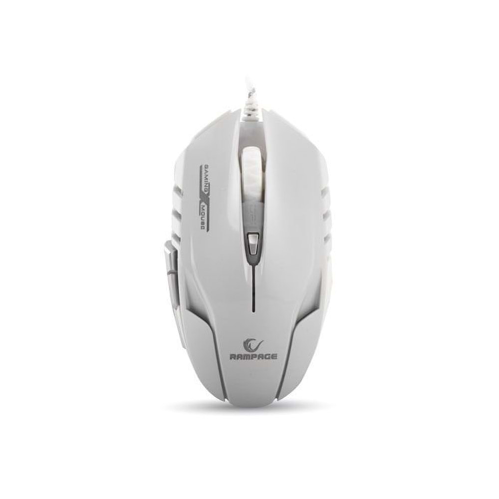 Everest Rampage SMX-R2 Usb Beyaz 4000 Dpi 7 Farklı Işık Makrolu Oyuncu Mouse