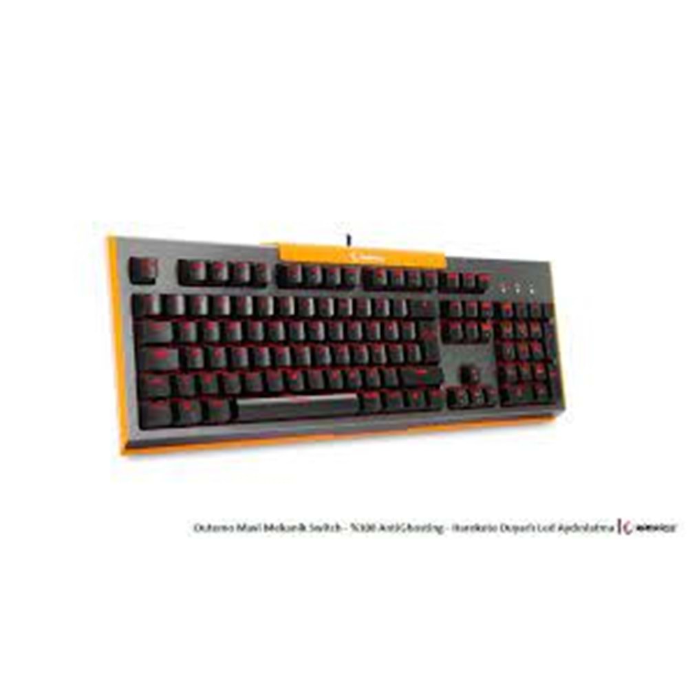 Everest Rampage KB-R15 Pulse Siyah/Turuncu Outemo Mavi Mekanik Tuşlu Oyuncu Klavye - Sağlam Metal Kasa Makro %100 Anti Ghosting