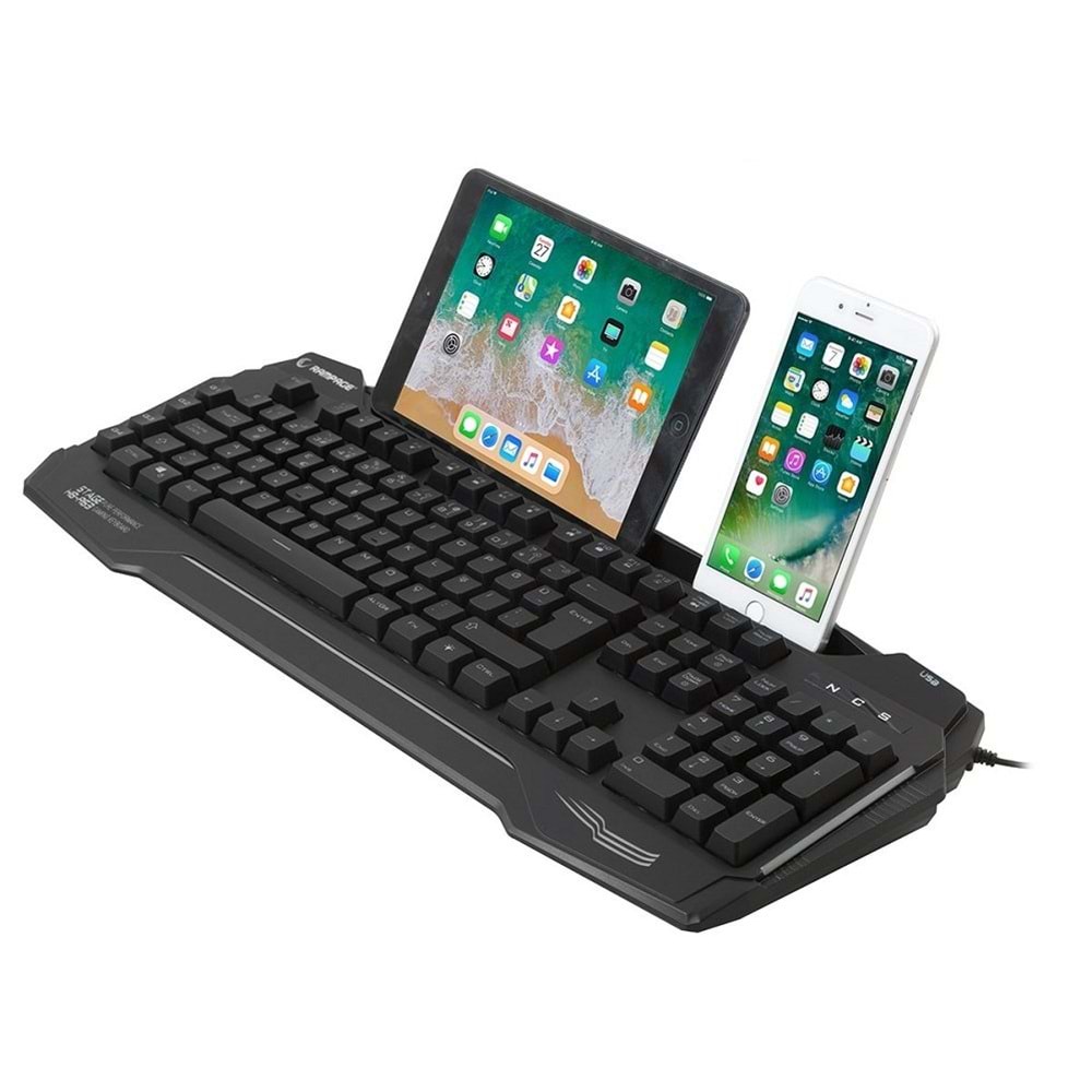 Rampage KB-R63 STAGE RGB Renk 4 Makro Fonksiyon Mik Çıkışlı Oyuncu Klavyesi