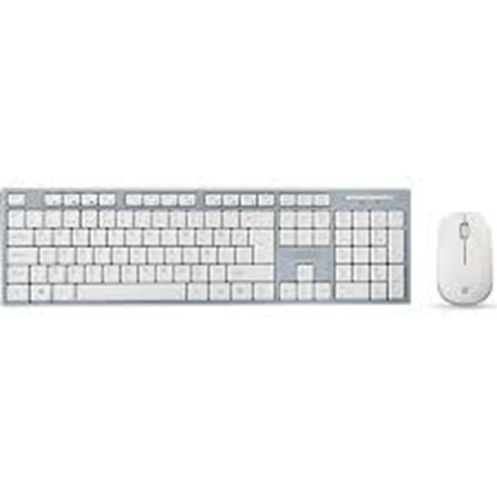 Everest KM-6063 Beyaz/Gri Kablosuz Q Multimedia Klavye + Mouse Set