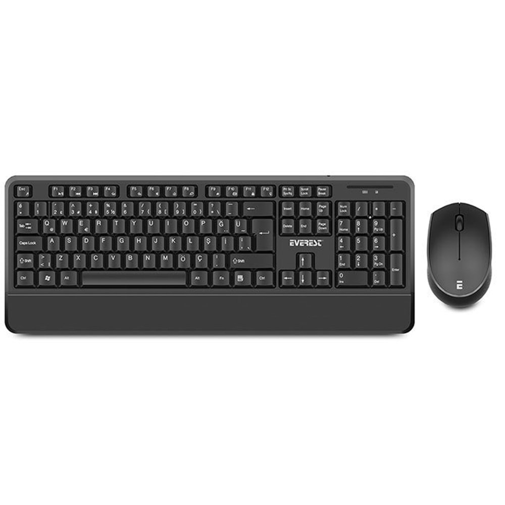 Everest KM-6176 OFFICAL Siyah Kablosuz Combo Q Multimedia Klavye + Mouse Set