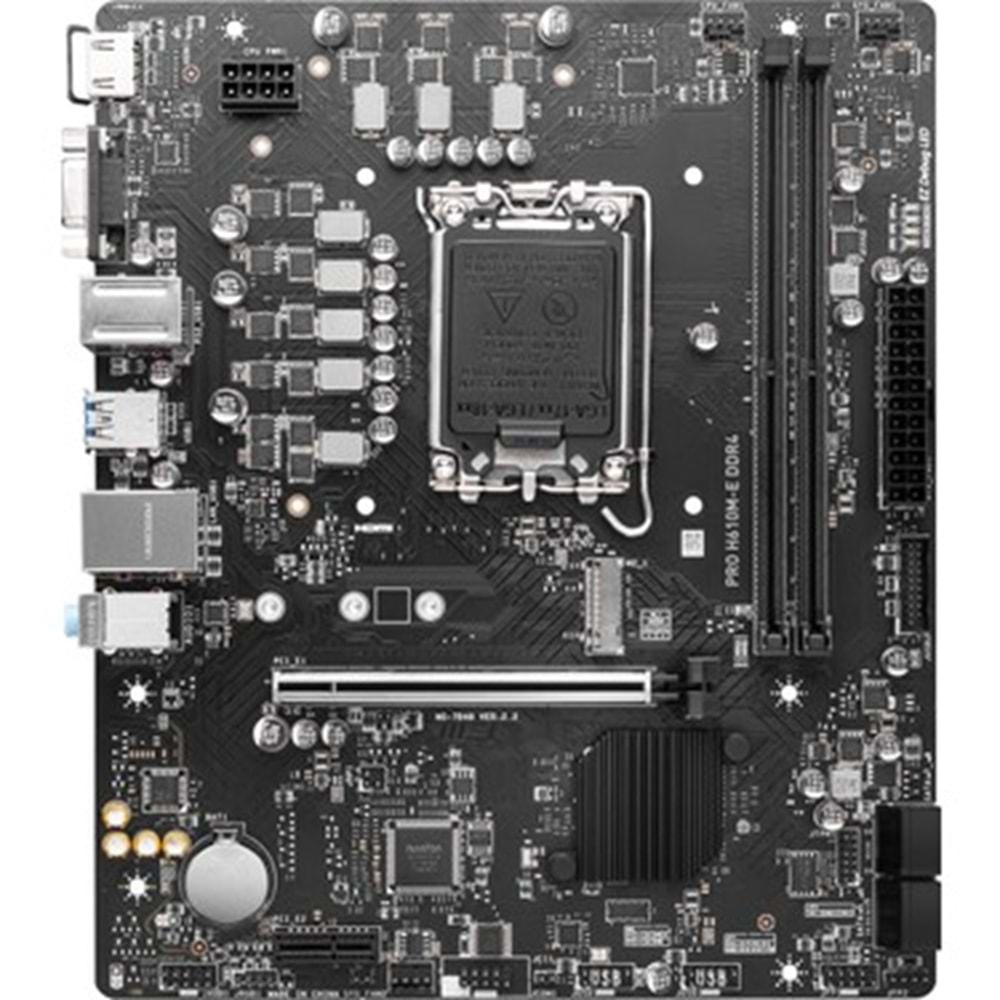 MSI MB PRO H610M-E DDR4 SOKET 1700 DDR4 3200(OC) HDMI VGA M.2 USB3.2 1x 1G LAN mATX