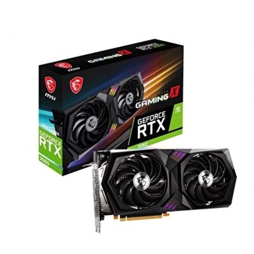 MSI GEFORCE RTX3060 TI GAMING X TRIO 8GD6X 8GB 256Bit GDDR6 Max Çözünürlük:7680x4320/PCI Express 4.0/1755 MHz