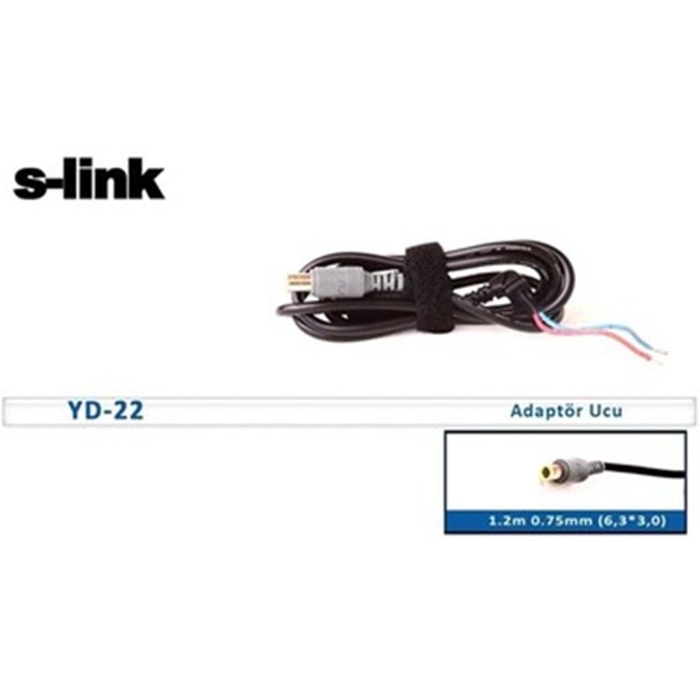S-link YD-22 1.2m 0.75mm (7,9*5,5) Notebook Adaptör Kablo