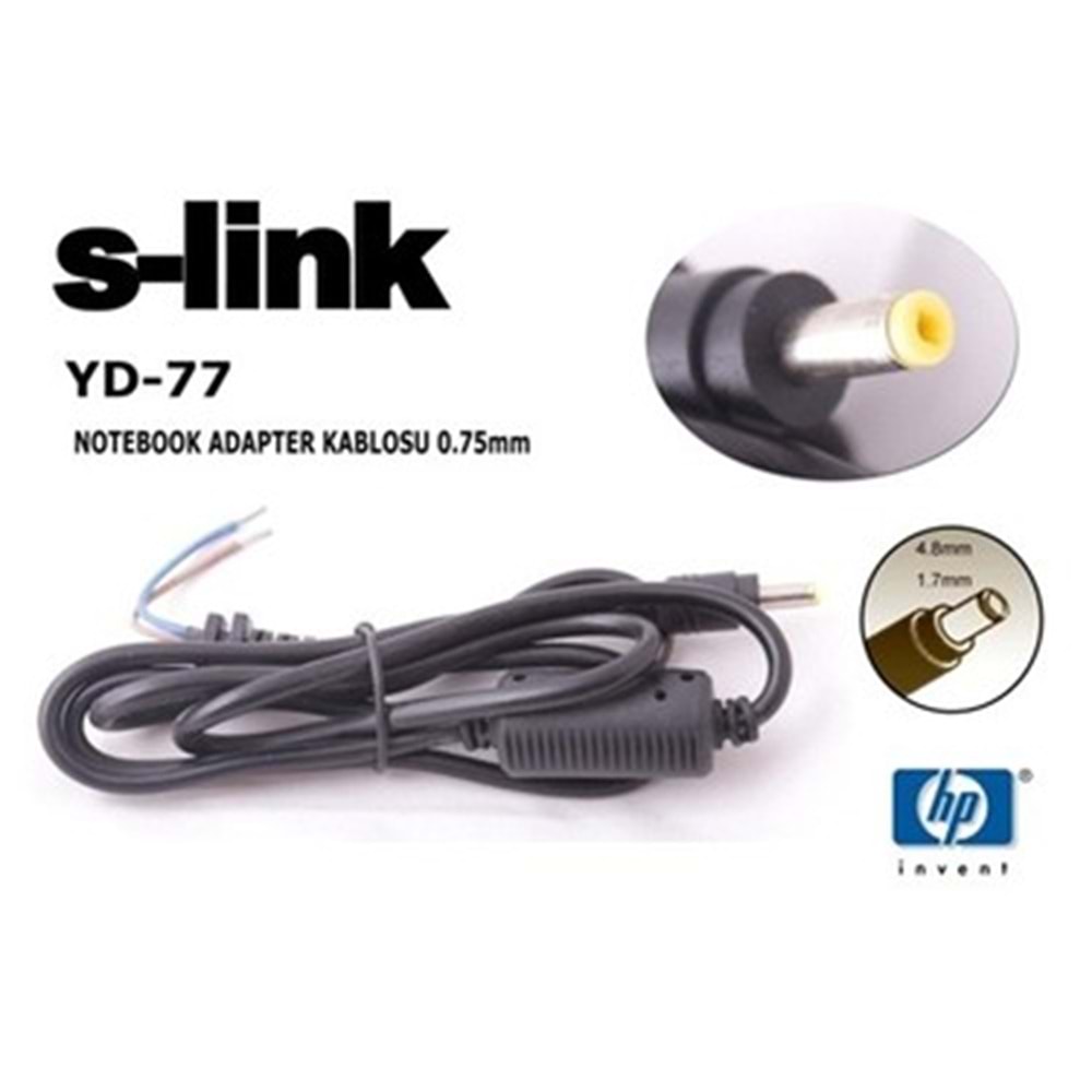 S-link YD-77 0.75mm (4,8+1,7) Notebook Adaptör Kablo