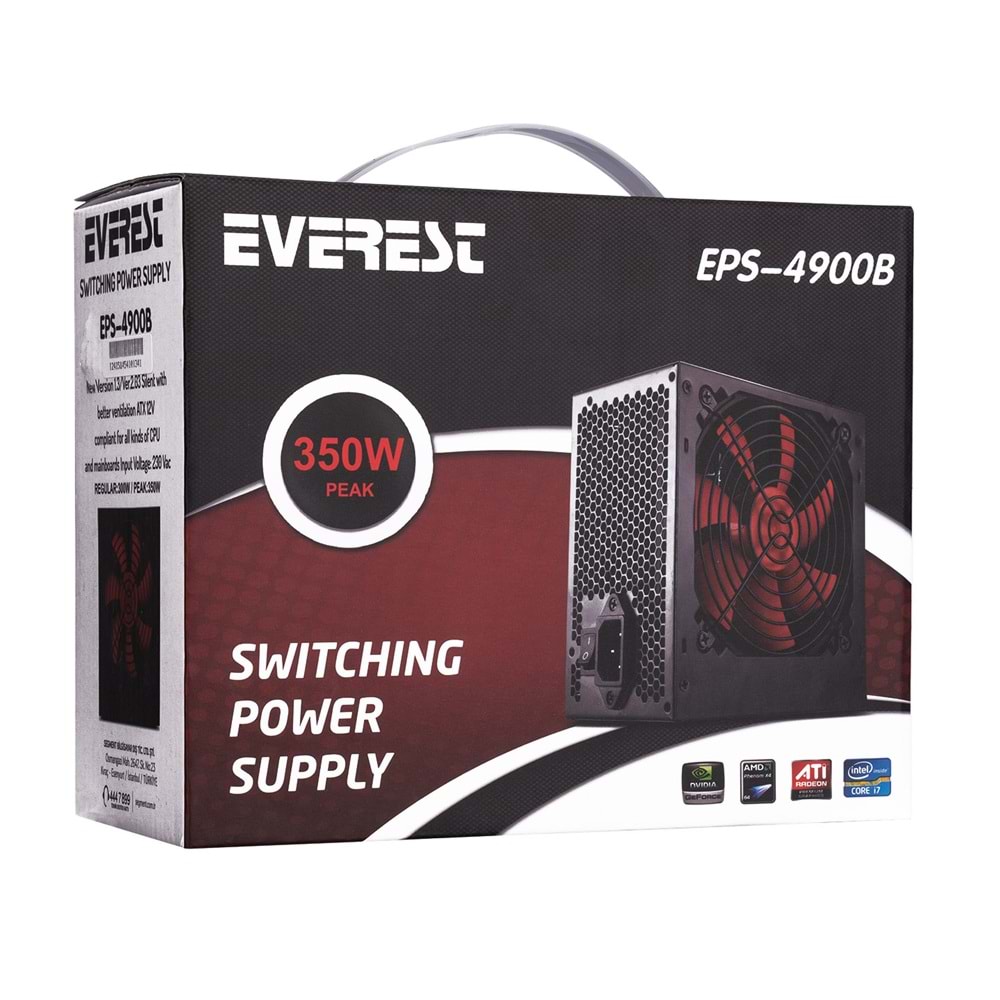 Everest EPS-4900B Real-300W Peak-350W 3*Sata Power Supply