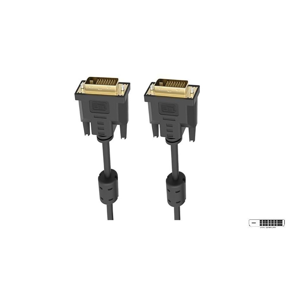 Q Port Q-DVI241 24+1 DVI to DVI 1,8mt İki Ucu Erkek Yüksek Çözünürlüklü Dijital Dual Link 1,8 mt Dvi Kablo