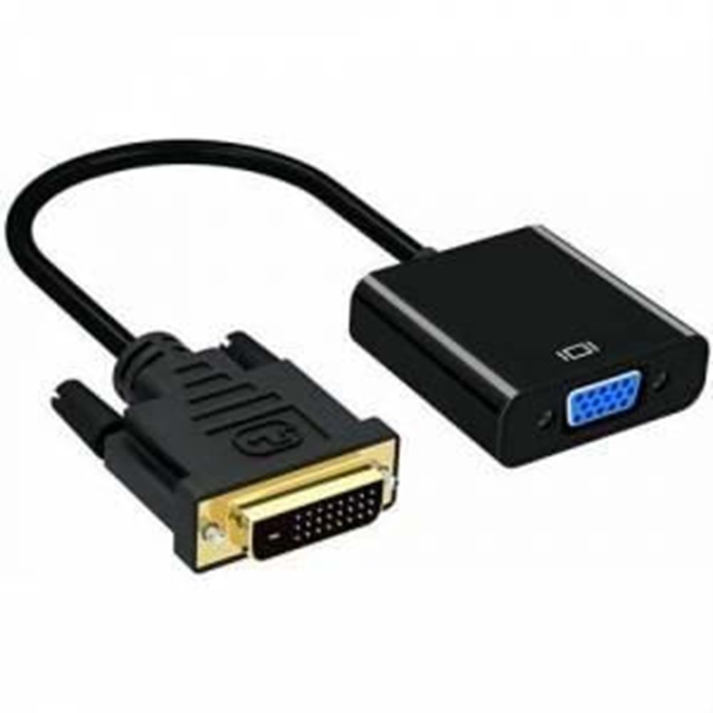 Q Port Q-VDV2 24+1 DVI to VGA Yeni Ekran Kartlarına Uyumlu Yüksek Çözünürlüklü Aktif Çevirici
