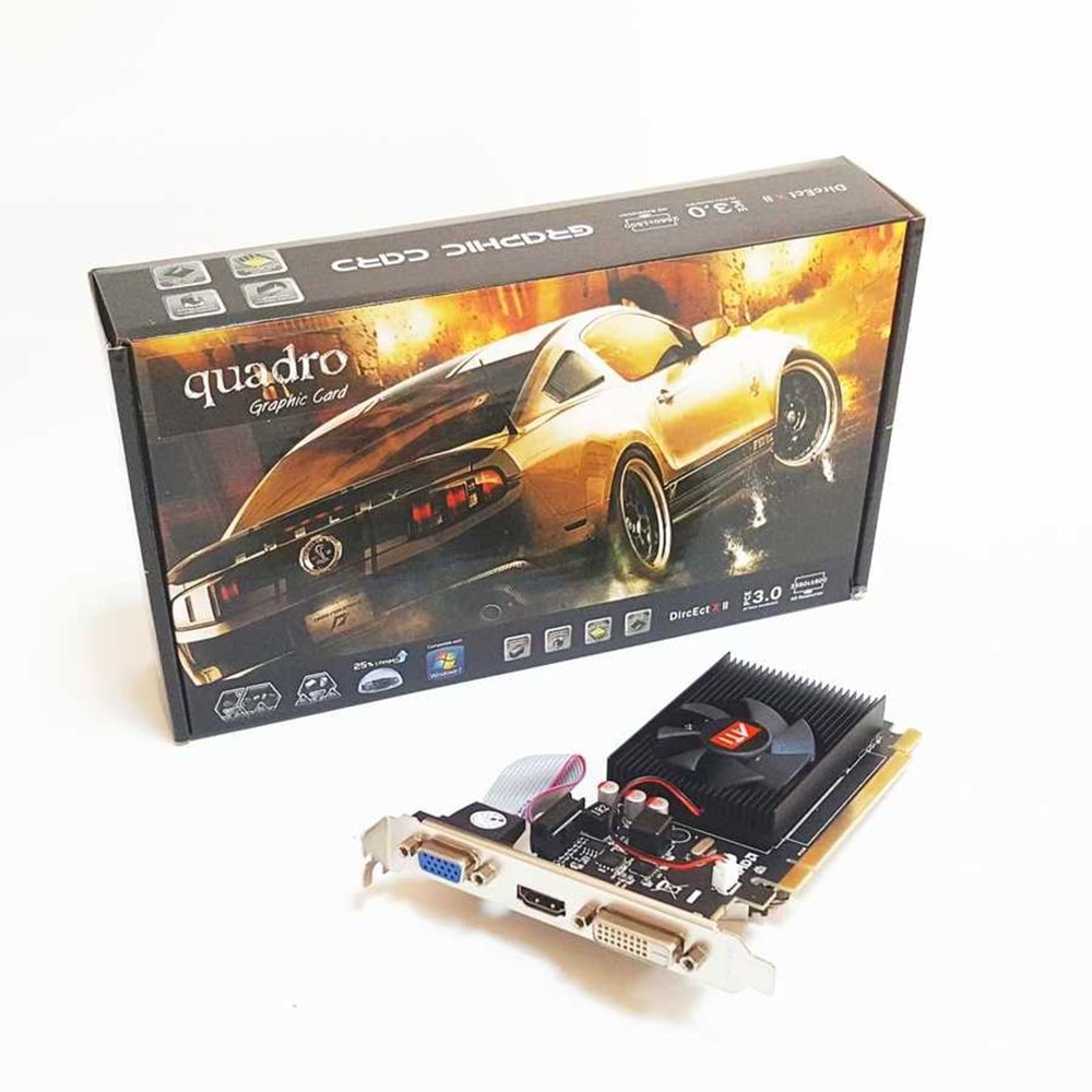 Quadro 2GB AMD R5 230 2GD3 DDR3 64bit HDMI DVI 16X (PCIe 2.0) Low Profil