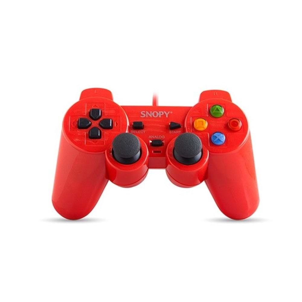 Snopy SG-302 Kırmızı USB 1.8m Kablo Joypad
