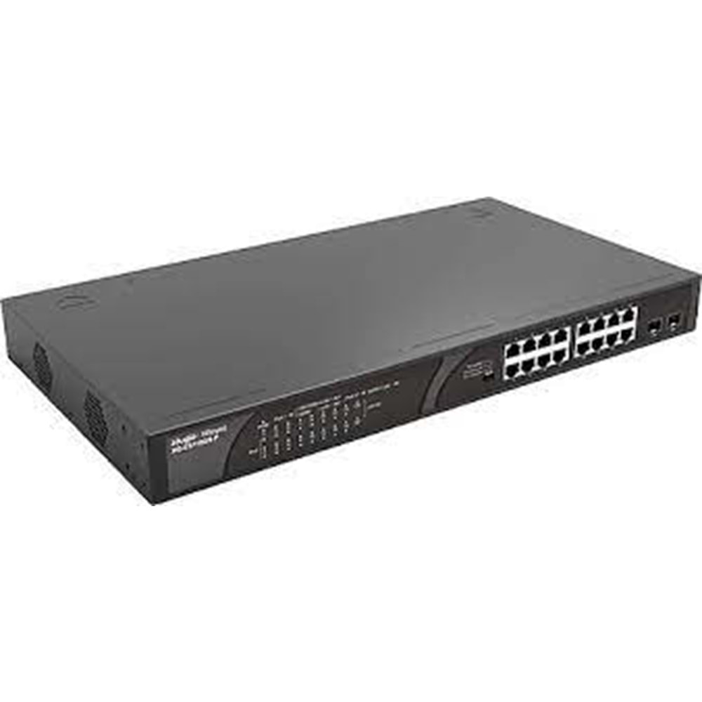 Reyee RG-ES118GS-P 16 Portlu, 10/100/1000 Gigabit, Tak Çalıştır Switch, 2 Gigabit Combo, 16 Port PoE+ (247W)