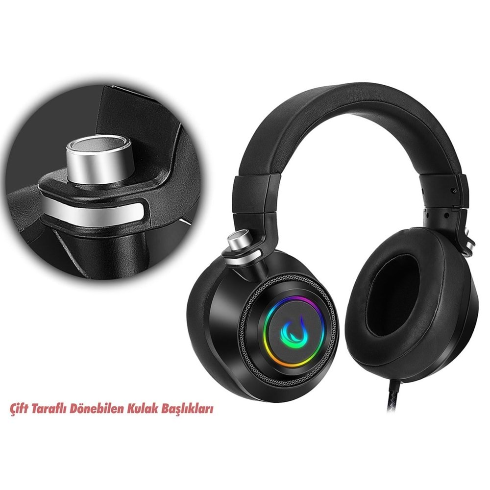 Rampage Rm-k20 Amaze 7.1 Rgb Kulaklık Noice Cancelling Özellikli