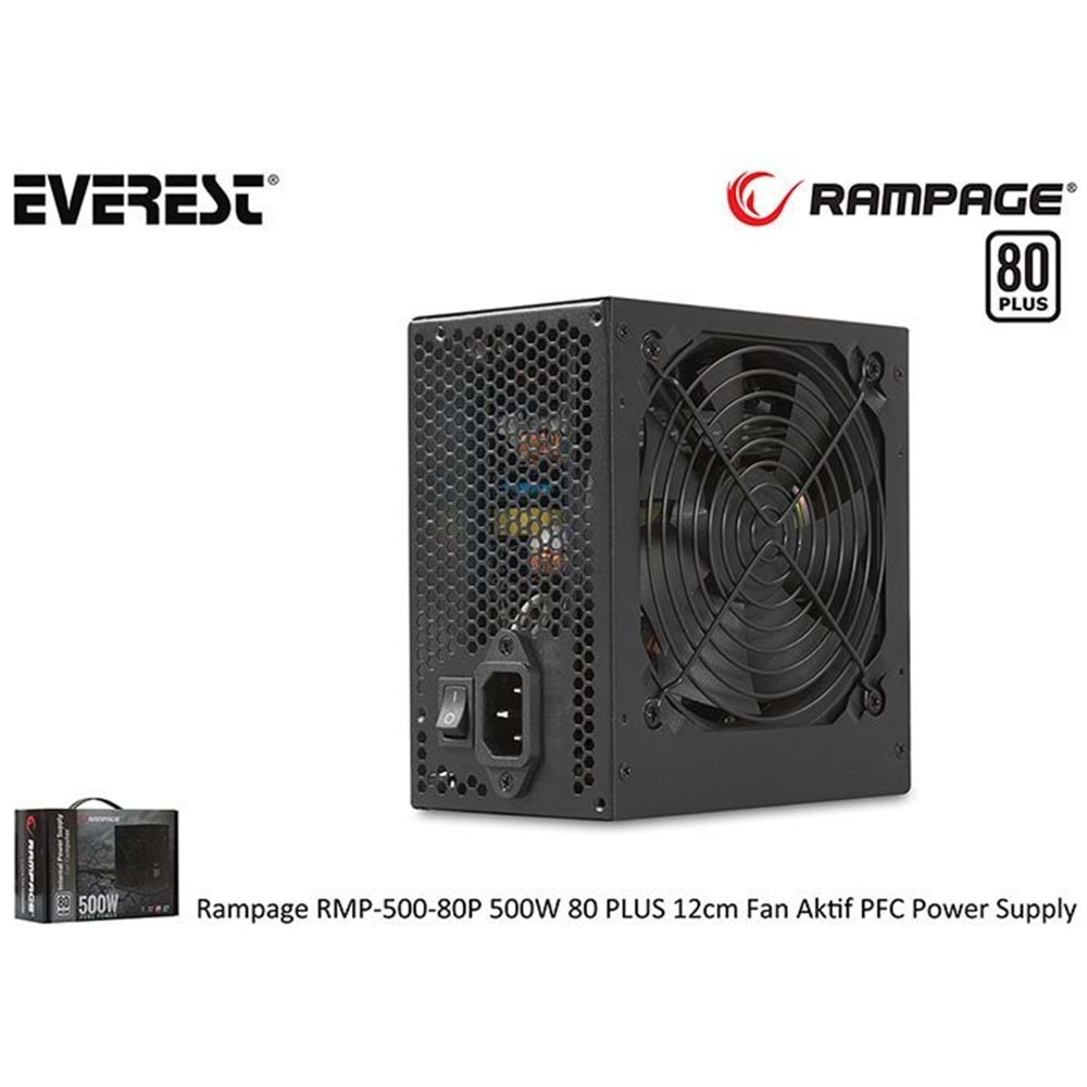 Rampage RMP-500-80P 500W 80 PLUS 12cm Fan Power Supply