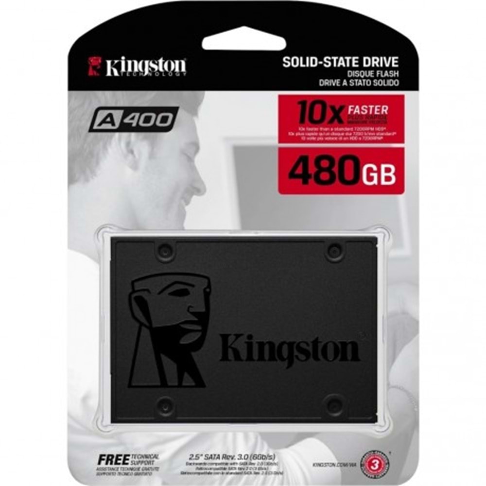 Kingston 480GB A400 Sata3 SA400S37/480G 2.5'' SSD