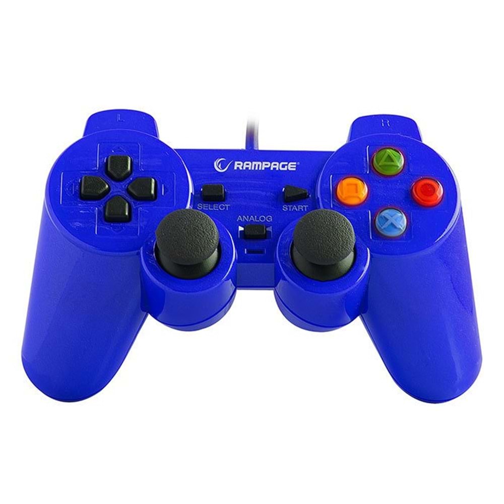 Snopy Rampage SG-R602 PS3/PC Mavi USB 1.8m Joypad