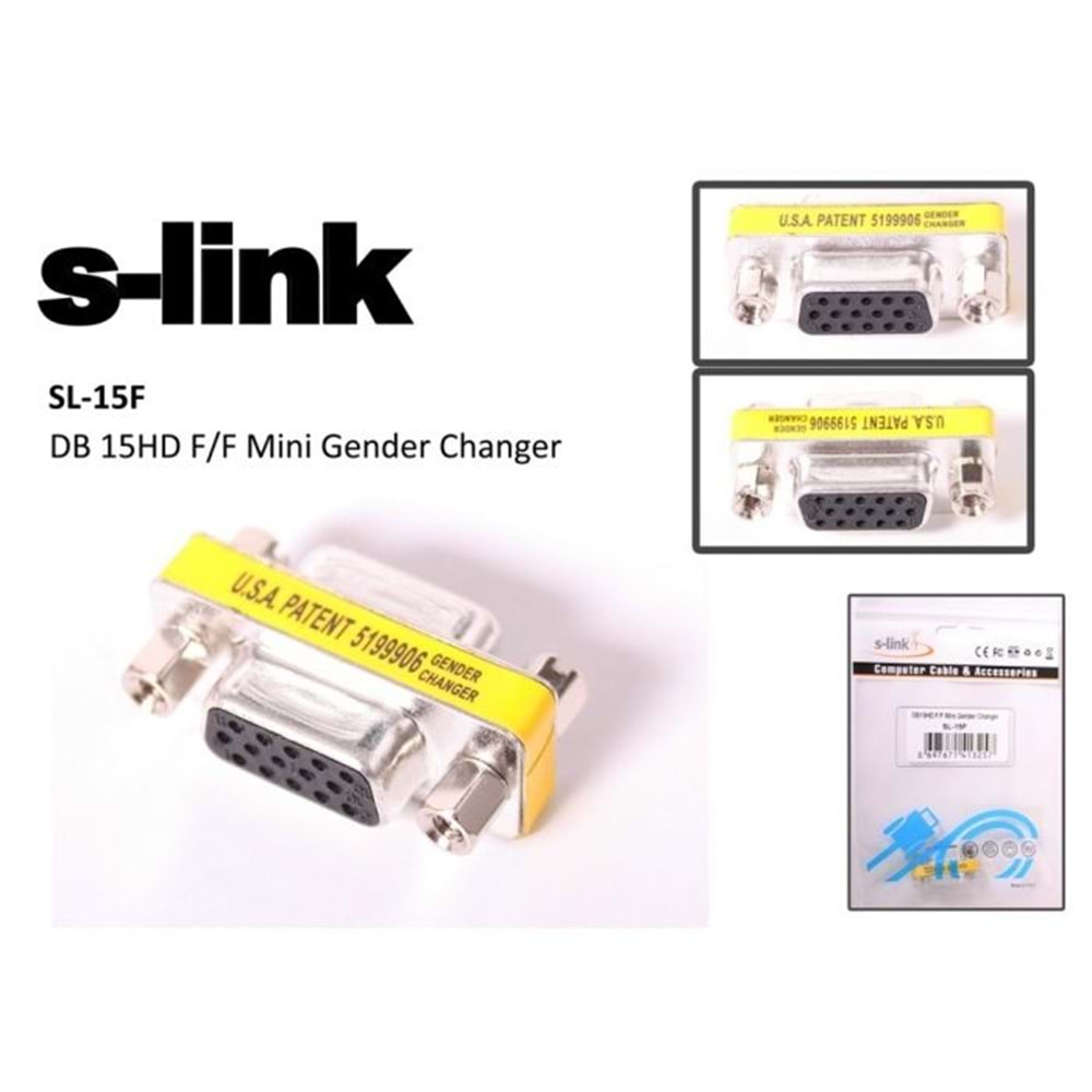 S-link SL-15F 15 Pin (F/F) Metal Çevirici