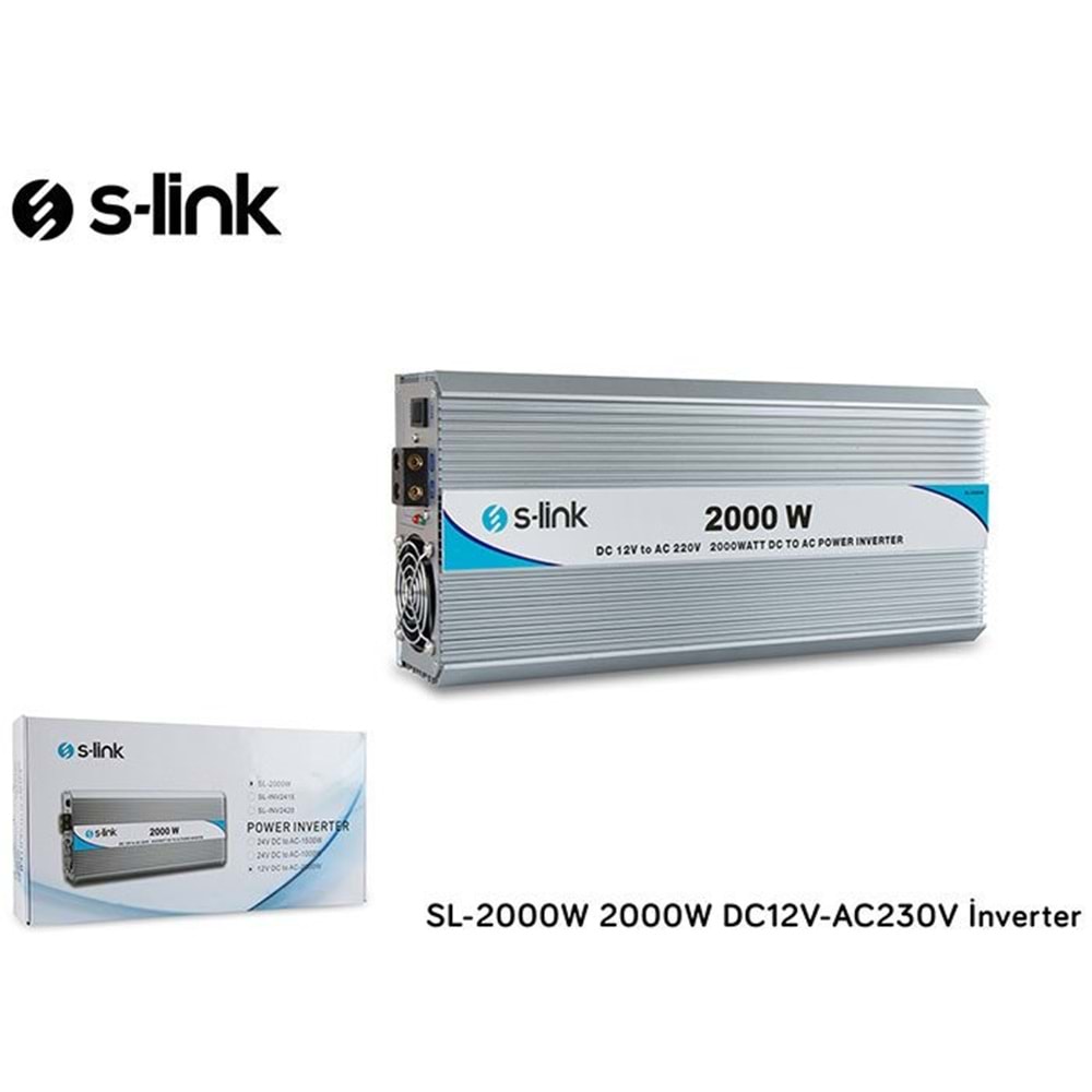 S-LİNK SL-2000W DC12V-AC230V İNVERTER