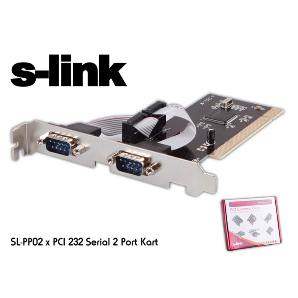 S-link SL-PP02 x PCI 232 Serial 2 Port Kart