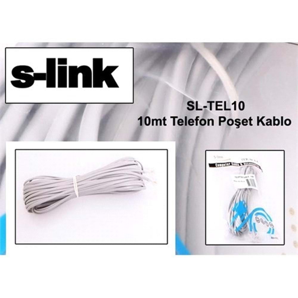 S-link SL-TEL10 10mt Telefon Kablosu