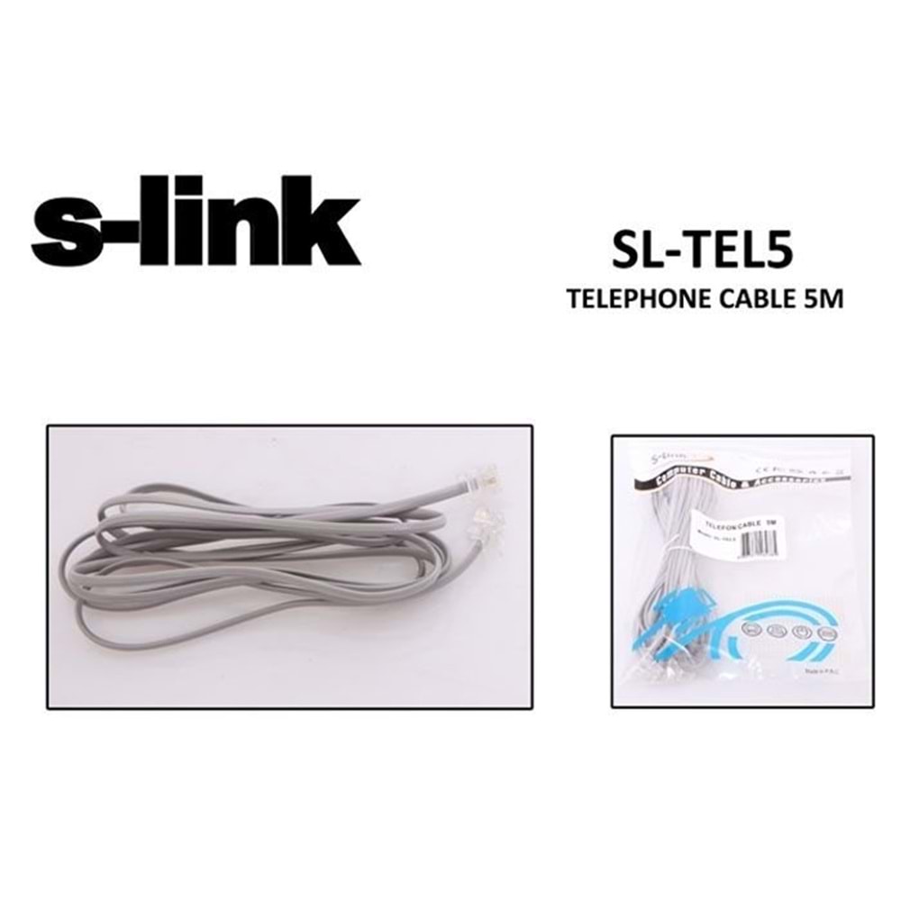 S-link SL-TEL5 5m Telefon Kablosu