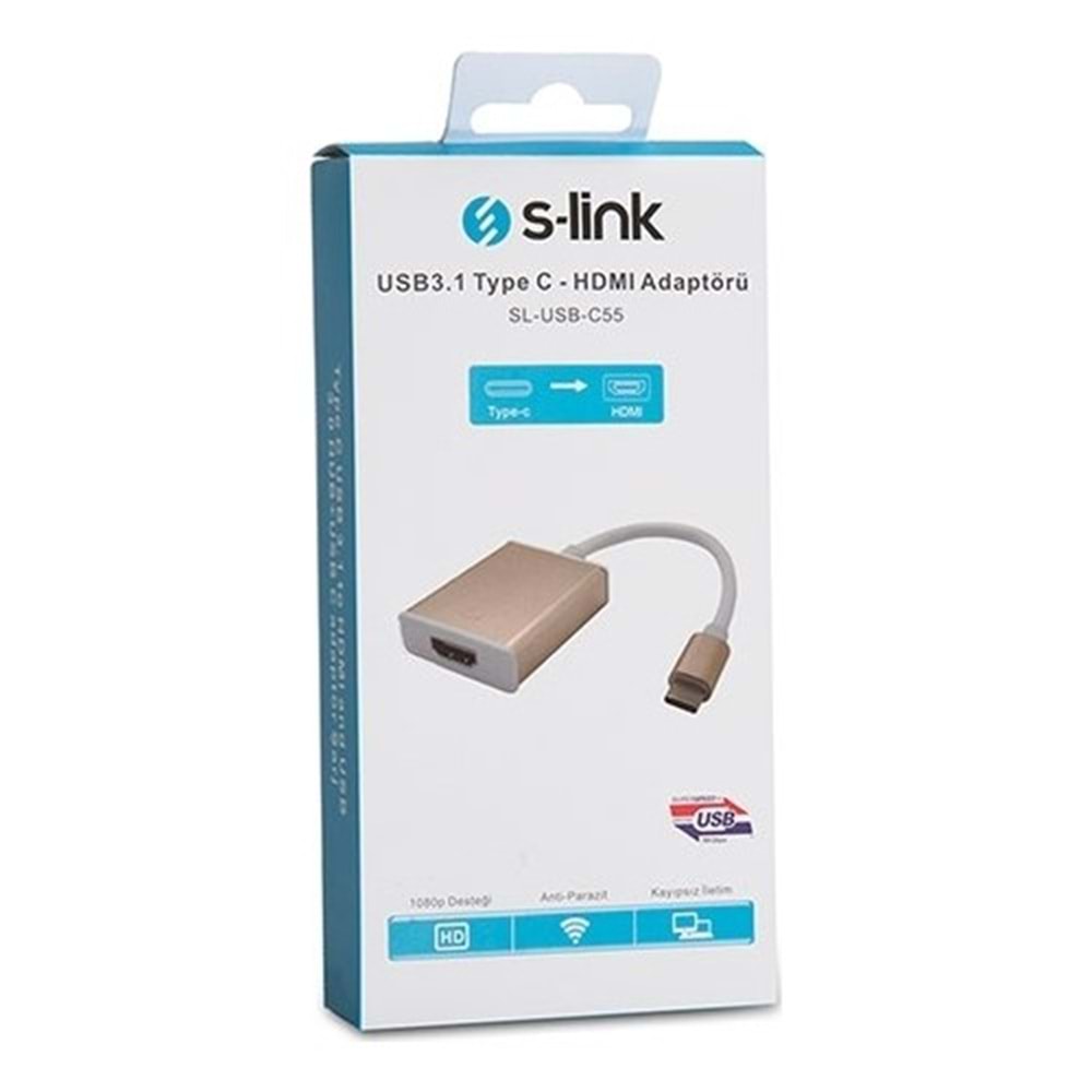S-link SL-USB-C55 Type-C to Hdmi Adaptör