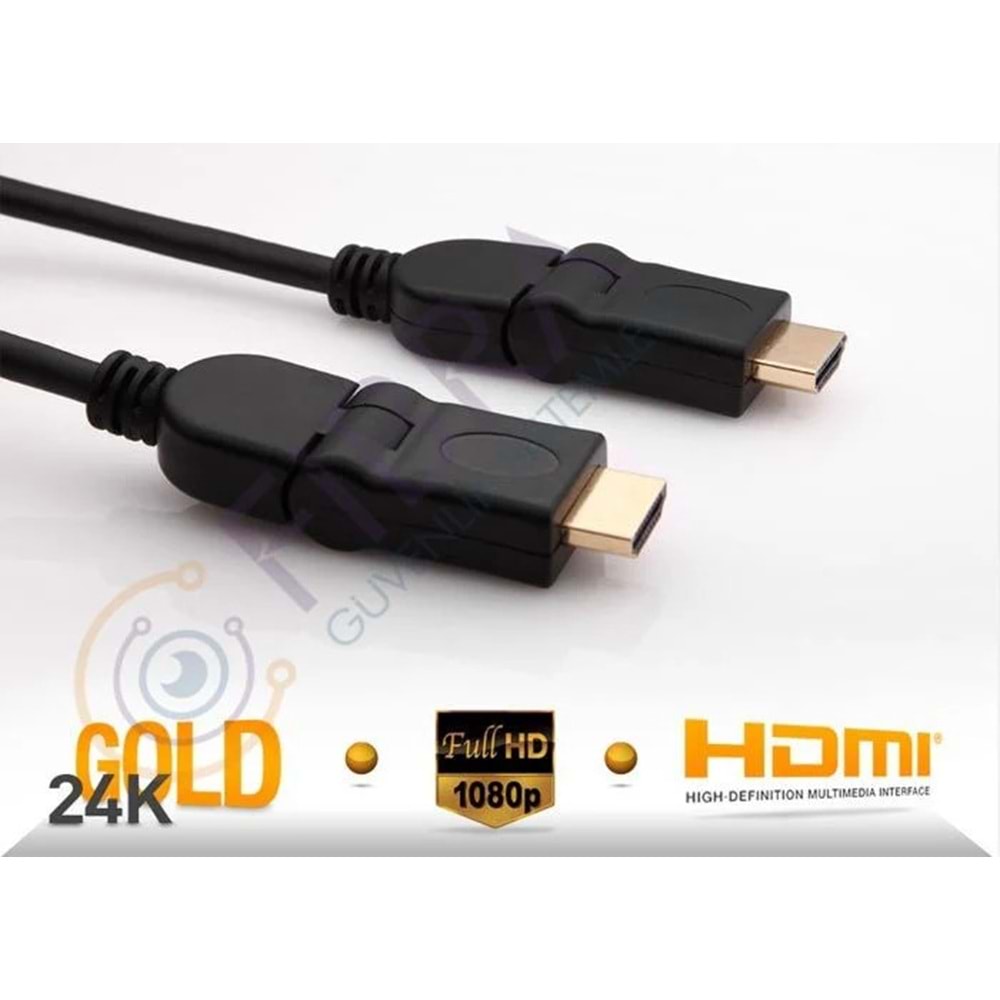 S-link SLX-303 HDMI M/M 5m Altın Uçlu 24K + Kor.Kılıf 1.4 Ver. 3D Kablo