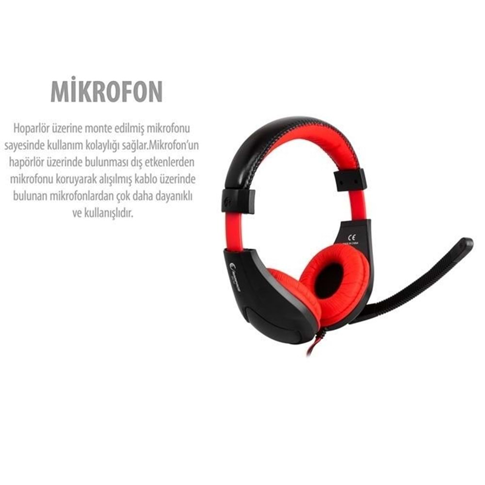 Snopy Rampage SN-R2 Siyah/kırmızı Mikrofonlu Gaming Kulaklık