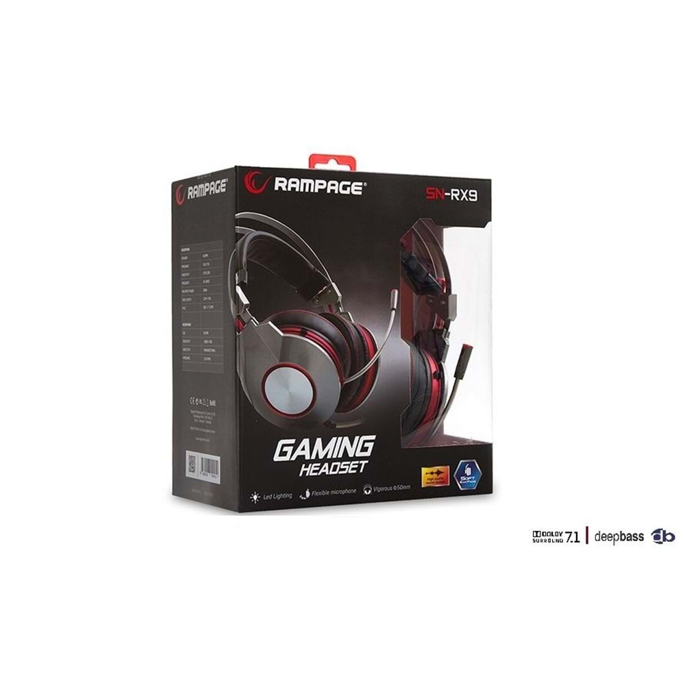 Snopy Rampage SN-RX9 Gaming 7.1 Gümüş Mikrofonlu Kulaklık