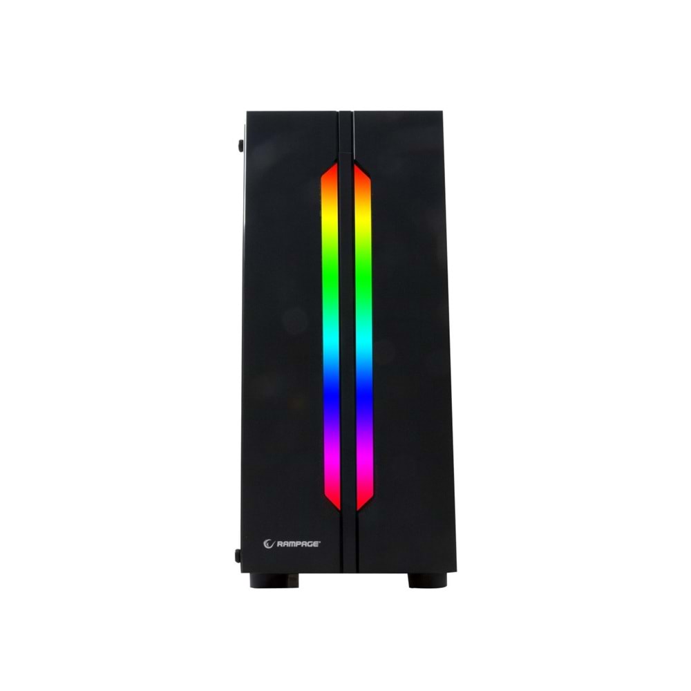 Rampage SPECTRA Tempered Glass Rainbow Fan ve Ledli 1*Usb 3.0 + 2* Usb 2.0 Gaming Kasa