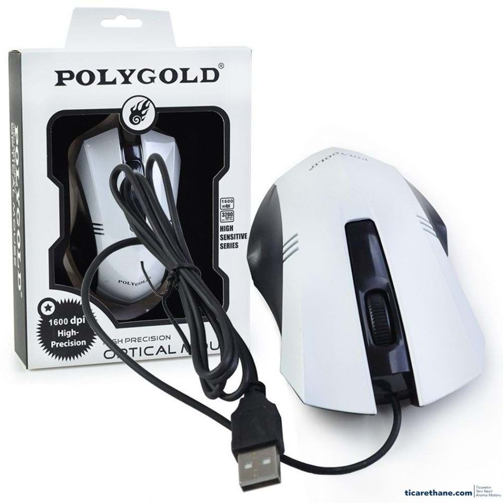 Polygold Pg-887 1600 Dpi Kablolu Optik Mouse