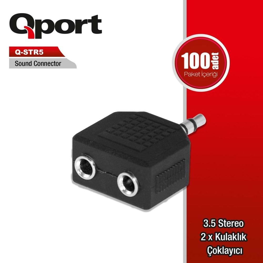 Q-STR5 3,5 STEREO 2X KULAKLIK ÇOKLAYICI