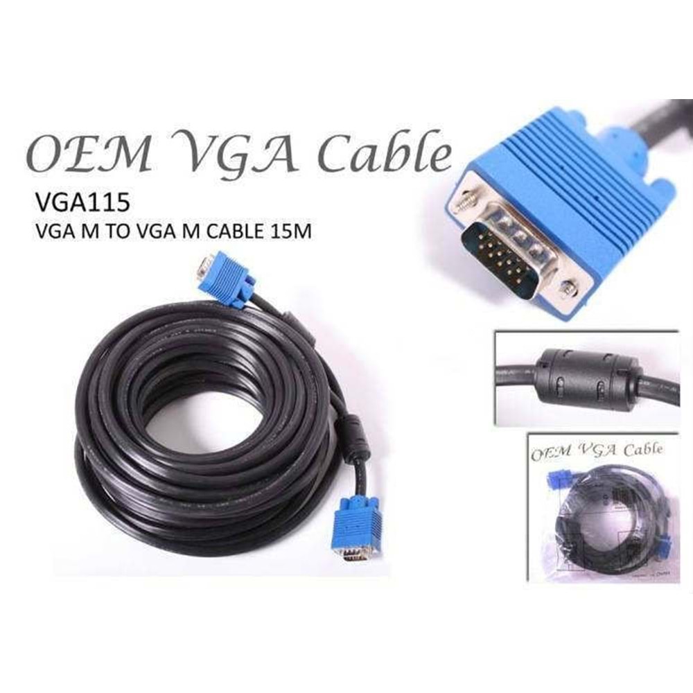 VGA-Projeksiyon Data Kablosu 15mt (VGA115)