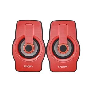 Snopy SN-X23 2.0 Multimedia RGB Işıklı 3W*2 Siyah/Kırmızı USB Speaker
