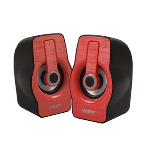 Snopy SN-X23 2.0 Multimedia RGB Işıklı 3W*2 Siyah/Kırmızı USB Speaker