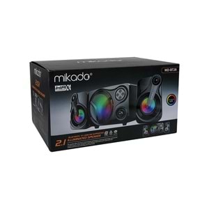 Mikado MD-BT28 5W+3W×2 BT,TF Card,USB, FM Radyo Siyah Led Işıklı Speaker