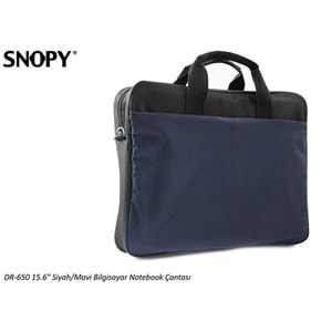 Snopy DR-650 15.6 Siyah/Mavi Bilgisayar Notebook Çantası