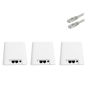 Everest FINIX MW3-3P Kablosuz Mesh WiFi AC1200 Dual Band Gigabit Router - 3'Lü