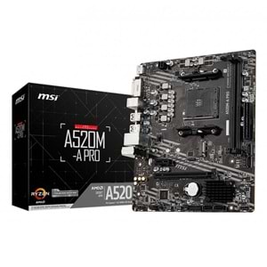 MSI A520M-A PRO DDR4 4600/1866Mhz M.2 M.ATX AM4