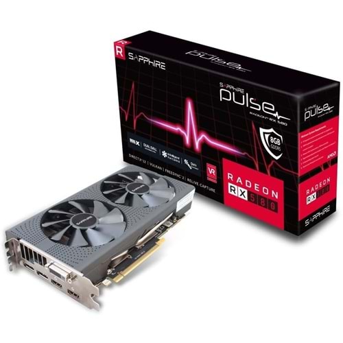 SAPPHIRE 11265-05-20G VGA RX 580 8G GDDR5 256b PULSE DVID-2xHD